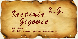Krstimir Gigović vizit kartica